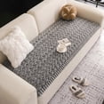 thumbnail image 1 of HUGNEO 28"x59" Plush Textured Sofa Seat Cushion, Non Slip Backing Couch Slipcover, Machine Washable Furniture Protector, Light Gray, 1 of 13