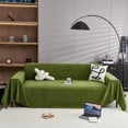 thumbnail image 1 of HUGNEO 71"x51" Chenille Sofa Cover, Non Slip Soft Tassel Couch Cover, Machine Washable Furniture Protector for Kids Pets, Tea Green, 1 of 11