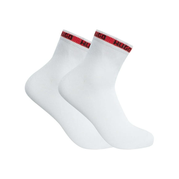 HUGO 2 Pack Short Socks, White
