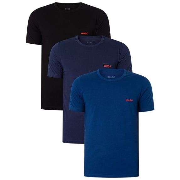HUGO 3 Pack Lounge T-Shirts, Multicoloured