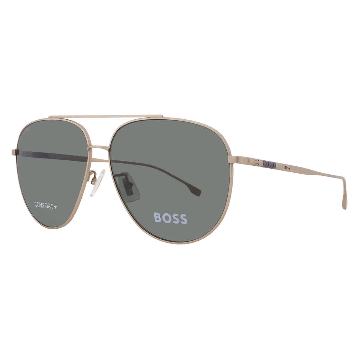 Hugo Boss Matte Black Gold 63mm Aviators Gold Aviator Frame with Brown Lens Sunglasses – Savvy Finds main image 4