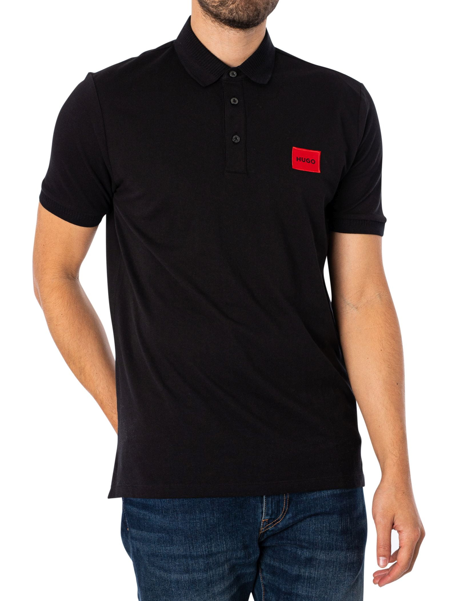 HUGO Dereso222 Polo Shirt, Black - Walmart.com