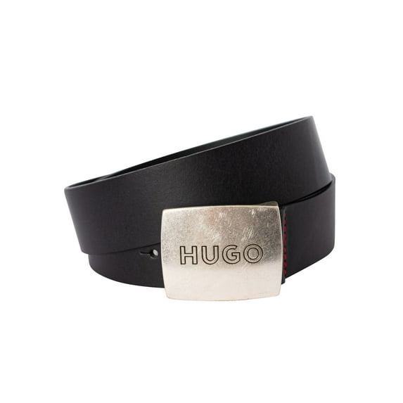 HUGO Gro Leather Belt, Black