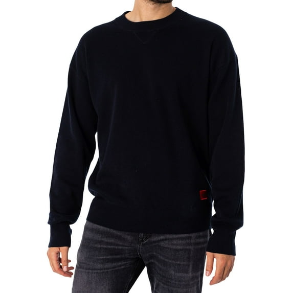 HUGO Logo Badge Sweatshirt, Blue