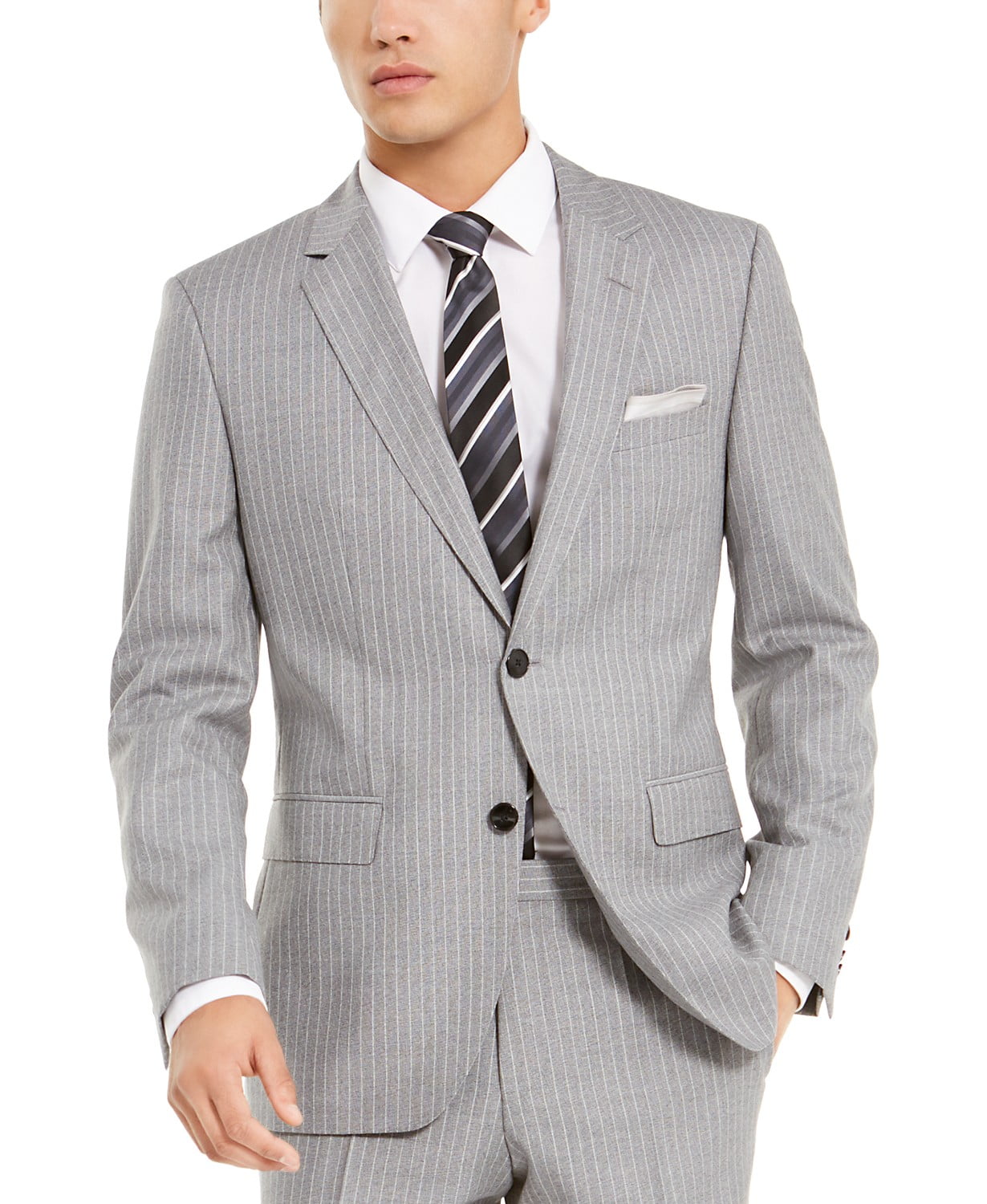Just Cavalli Men's Gray 100% Wool Striped Suit Size US 38 IT 48 at Amazon  Men's Clothing store