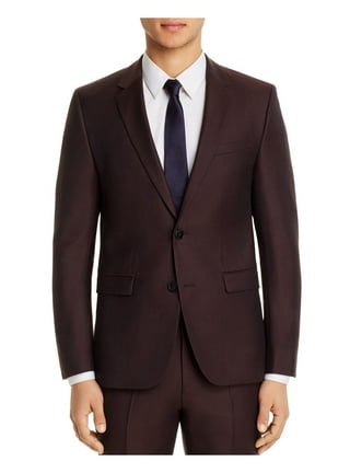 Burgundy slim fit suit jacket new arrivals