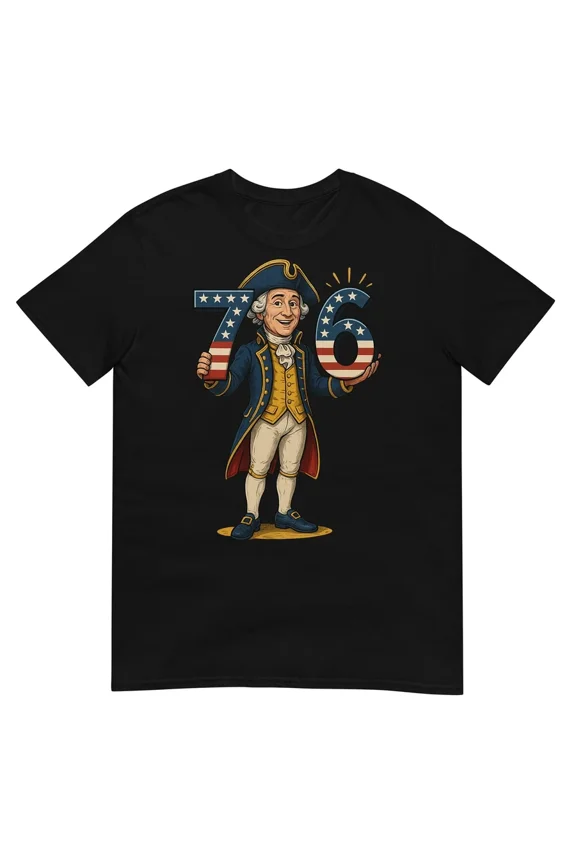 HUGvyn Six Seven 6 7 7 6 George Washington Teacher American T Shirt,for unisex up to 4XL