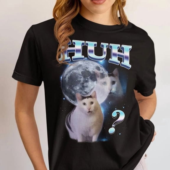 HUH Funny Dank Cat T-Shirt, Sizes S-5XL - Gategoo