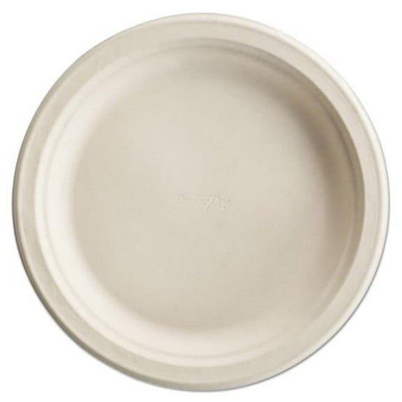 HUH Molded Fiber Round Plates, White - 6 in.
