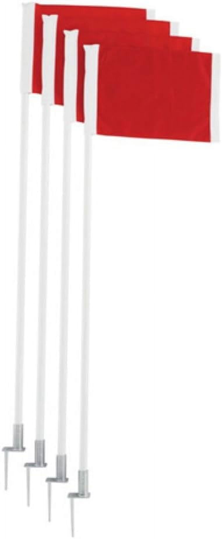 HUHAN Soccer Corner Flags, Football Field Red Corner Flags with Soccer