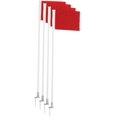 HUHAN Soccer Corner Flags, Football Field Red Corner Flags with Soccer