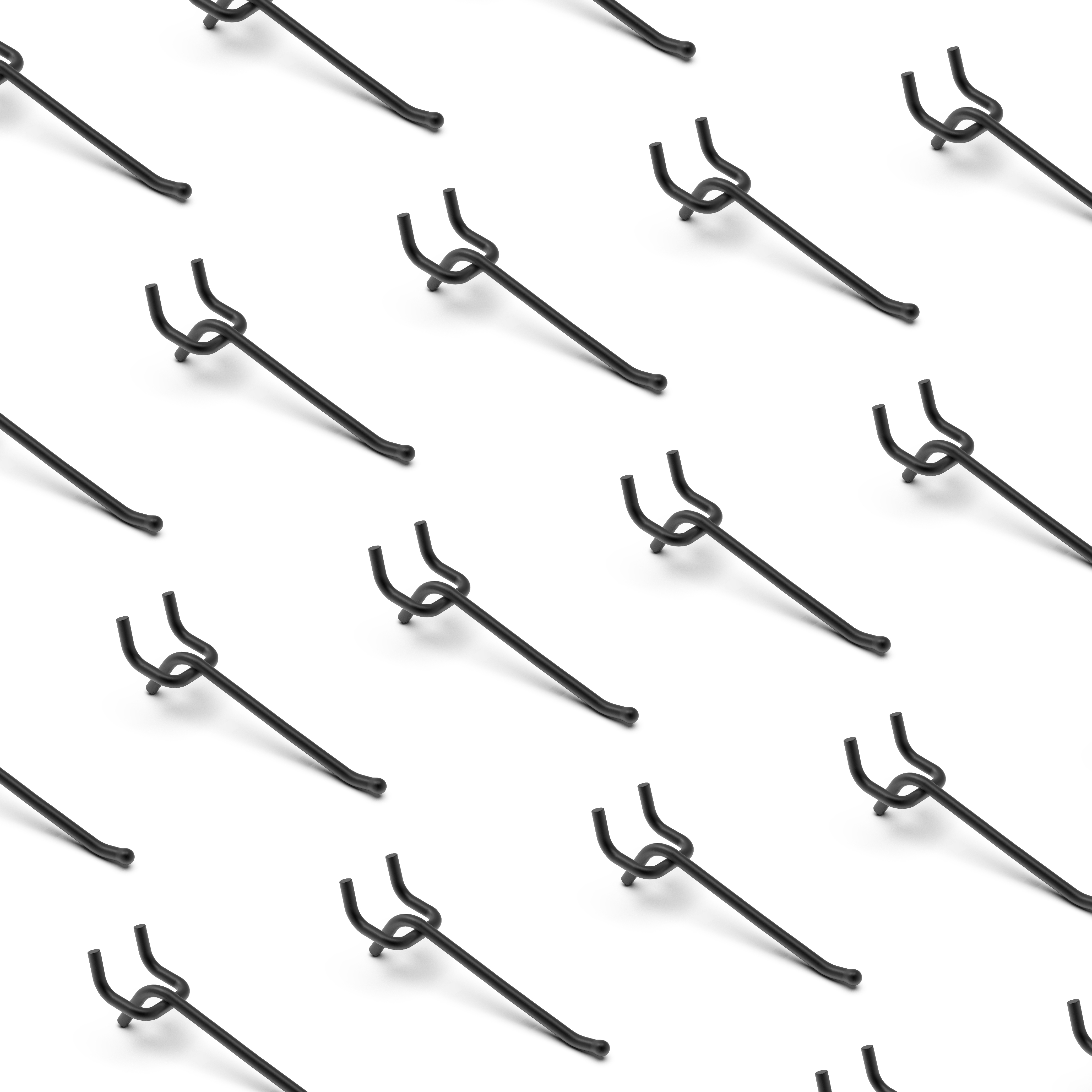 Presa 4-Inch Metal Pegboard Hooks - 25 Pack Heavy Duty Chrome Plated Hooks