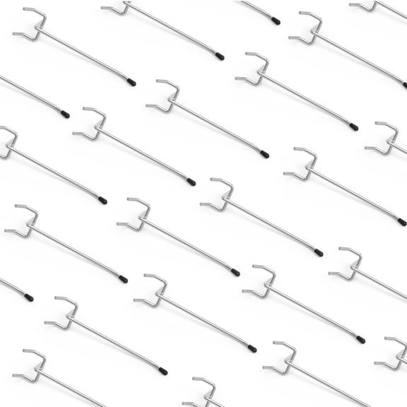 HUHOLE Pegboard Hooks 4 inch,for 1/8" or 1/4" Pegboard Panel, 50PC
