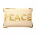 thumbnail image 1 of HUI Home HH-HS1218PEG1OP 12 x 18 in. Peace in Gold Letters Pillow with Polyester Insert, 1 of 1