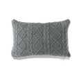 thumbnail image 1 of HUI Home  14 x 20 in. 9 Banff Cable Chunky Knit Pillow with Feather & Down Insert, Heather Grey, 1 of 1