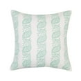 thumbnail image 1 of HUI Home  20 x 20 in. Michael Penney Block Print Pillow with Polyester Insert, Mint Green & White, 1 of 1
