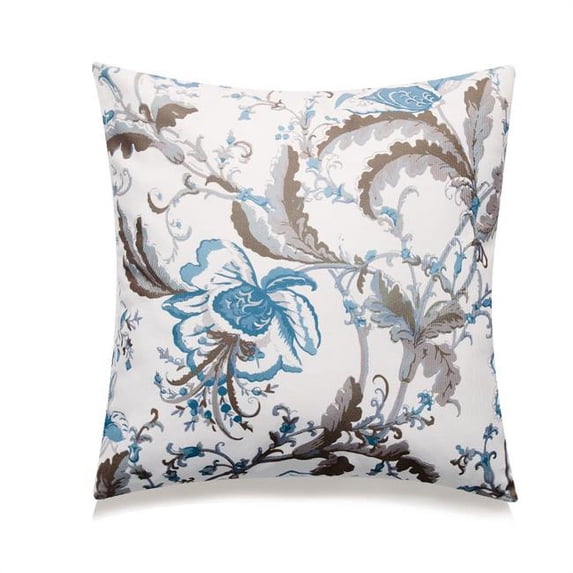 HUI Home 20 x 20 in. Michael Penney Sharon Floral Print Pillow with Feather & Down Insert