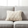 thumbnail image 1 of HUI Home HH-BC1420HUIVOP 14 x 20 in. 16 Banff Cable Chunky Knit Pillow with Polyester Insert, Ivory, 1 of 1
