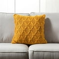 thumbnail image 1 of HUI Home HH-BC1818HUYWOP 18 x 18 in. 23 Banff Cable Chunky Knit Pillow with Polyester Insert, Yellow, 1 of 1