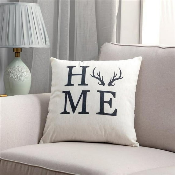 HUI Home HH-CG1818ICHOOP 18 x 18 in. Home with Antler Pillow with Polyester Insert