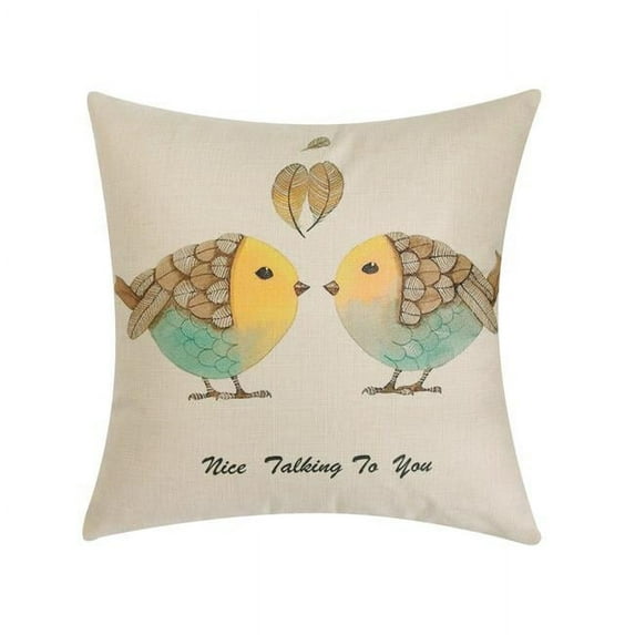 HUI Home HH-NL1818TB07XX 18 x 18 in. My Cottage Home Nice Talking To You Pillow Case