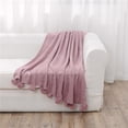 thumbnail image 1 of HUI Home HH-PP5060ELPK 50 x 60 in. Knitted Throw with Pom Poms, Pink, 1 of 1