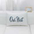 thumbnail image 1 of HUI Home HH-YM1420ICONOF 14 x 20 in. Our Nest Pillow with Feather & Down Insert, 1 of 1