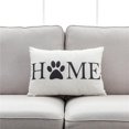 thumbnail image 1 of HUI Home HH-YM1420JTDHMOF 14 x 20 in. Home with Paw Pillow with Feather & Down Insert, 1 of 1
