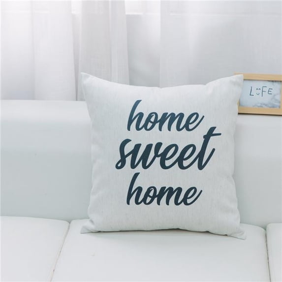 HUI Home HH-YM1818ICHSOF 18 x 18 in. Home Sweet Home Pillow with Feather & Down Insert