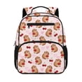 thumbnail image 1 of HUIACONG 13.5 Inch Cute Capybara Cherry Heart Kids School Backpack Water Resistant Multi-Pocket Adjustable Breathable Padded Shoulder Straps Lightweight Large Capacity Bookbag for Preschool, 1 of 7