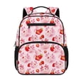 thumbnail image 1 of HUIACONG 13.5 Inch Cute Strawberry Axolotl Kids School Backpack Water Resistant Adjustable Breathable Padded Straps Multi Pocket Lightweight Large Capacity Bookbag for Preschool Elementary, 1 of 7