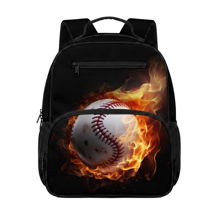 13 inch backpack kids Dixie ideal for preschool Huiacong 13.5 Inch Flaming Baseball