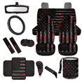 thumbnail image 1 of HUIACONG 14 Pack American Flag Car Seat Cover Set, Easy Installation & Removal Stylish Car Interior Accessory Kit, Suitable for Vehicle Vans Cars, 1 of 8