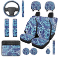 thumbnail image 1 of HUIACONG 14 Pack Tropical Leaves Car Seat Cover Set, Durable Practical Car Interior Accessory Kit, Suitable for Cars Trucks Vans, 1 of 7