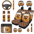 thumbnail image 1 of HUIACONG 14 Pcs Highland Cow in Sunflower Field Print Car Interior Accessory, Skin Friendly Durable Car Interior Accessory Kit, Suitable for Vans Cars Sedan, 1 of 5