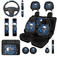 thumbnail image 1 of HUIACONG 14-Piece Skull and Rose Design Car Interior Accessory Kit, Skin Friendly Cloth Durable Automotive Interior Accessories, Suitable for Cars Trucks Vehicles, 1 of 5