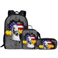 thumbnail image 1 of HUIACONG 16 Inch Kids Backpack School Bags American Flag Horse Printed Shoulder Rucksack Set with Lunch Box,Pencil Holder, 1 of 6