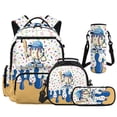 thumbnail image 1 of HUIACONG 17" Baseball Drip Universal Kids Backpack 4PCS Set, School Bookbag with Lunch Bag for Boys Girls Age 8-12, 1 of 7