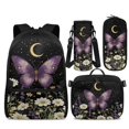 thumbnail image 1 of HUIACONG 17 Inch Moon Daisy Butterfly School Backpack 4-IN-1 Set for Boys Girls Age 6-10 Lightweight Backpack Detachable Lunch Box Pencil Case Water Bottle Holder, 1 of 7