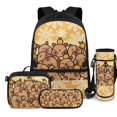 thumbnail image 1 of HUIACONG 17 Inch Orange Capybara School Backpack 4-IN-1 Set for Boys Girls Age 6-12 Lightweight Backpack Detachable Lunch Box Pencil Case Water Bottle Holder, 1 of 7