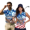 thumbnail image 1 of HUIACONG 250th American Eagle Shirts Matching Couple Outfits Mens Golf Shirts for Women Sleeveless Tank Top Quick Dry Moisture Wicking Casual Sports Wear His and Hers Matching Outfits Man L, 1 of 5