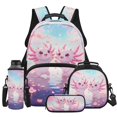 thumbnail image 1 of HUIACONG 4PCS 17 Inch Twin Cherry Blossom Axolotl Backpack Set for Kids, Cute Axolotl School Bag with Lunch Box & Pencil Case, Trendy Bookbag for Kids Age 6-12 Elementary Middle School, 1 of 7