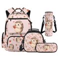 thumbnail image 1 of HUIACONG 4PCS Strawberry Hedgehog Elementary Backpack for Girls, 17" School Bag Set with Lunch Box for Age 7-12, 1 of 6