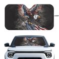 thumbnail image 1 of HUIACONG American Eagle Pride Easy Storage Universal Car Windshield Sun Shade for Pickups Hatchbacks Sun Block Cover UV Protection Sunshade Cover, 1 of 7
