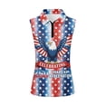 thumbnail image 1 of HUIACONG American Flag Eagle Design Sleeveless Womens Golf Shirt, Elastic Casual Workout Tank Tops Breathable Sleeveless Golf Tennis Shirts, 1 of 7