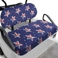 thumbnail image 1 of HUIACONG American Flag Star Pattern Golf Cart Seat Covers 2 Piece Golf Accessories for Club Car Seats Club Car Accessories, Dress UP Older Golf Cart Universal Fit Club Car Cushion Covers Washable, 1 of 7