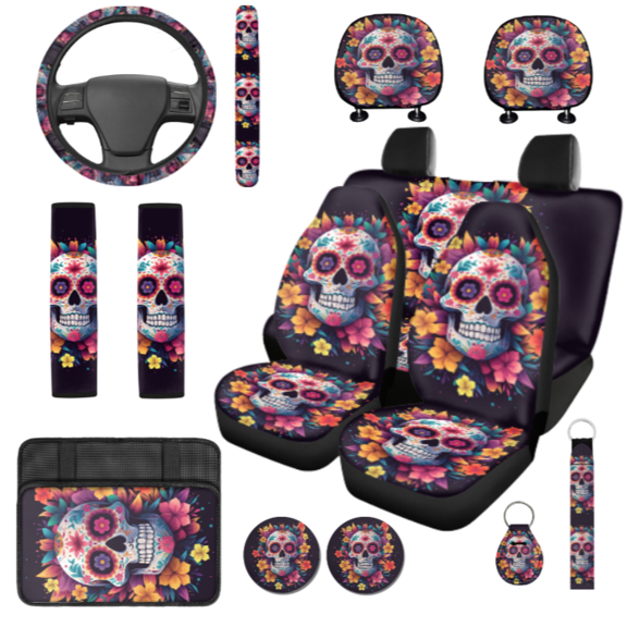 HUIACONG Automotive Interior Accessories, with Key Pendant Key Ring, Full Coverage Suitable for Car Vans