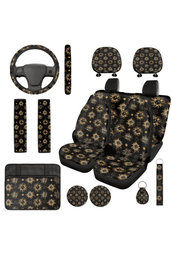 Automotive Interior Accessories, with Vehicle Interior Accessories Auto Center Console Cover Car Headrest Pillow Covers,Smooth Anti Fade