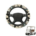 thumbnail image 1 of HUIACONG Aztec Cow Print Golf Cart Steering Wheel Cover 13-14" Anti-slip Golf Steering Wheel Protection Flannel Comfortable Compatible with EZGO Yamaha Club Car, 1 of 7