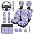 thumbnail image 1 of HUIACONG Aztec Cow Print Seat Covers for Cars Full Set Universal Car Accessories Seat Covers Front and Back with Steering Wheel Cover Arm Rest Cover Seat Belt Pads Headrest Cover Coasters Keychain, 1 of 8